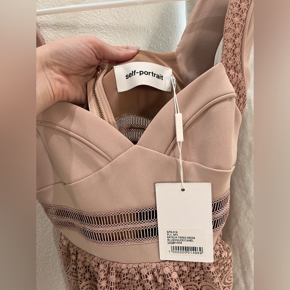 NWT!! SELF-PORTRAIT Square Neckline Mini Dress - Picture 6 of 8